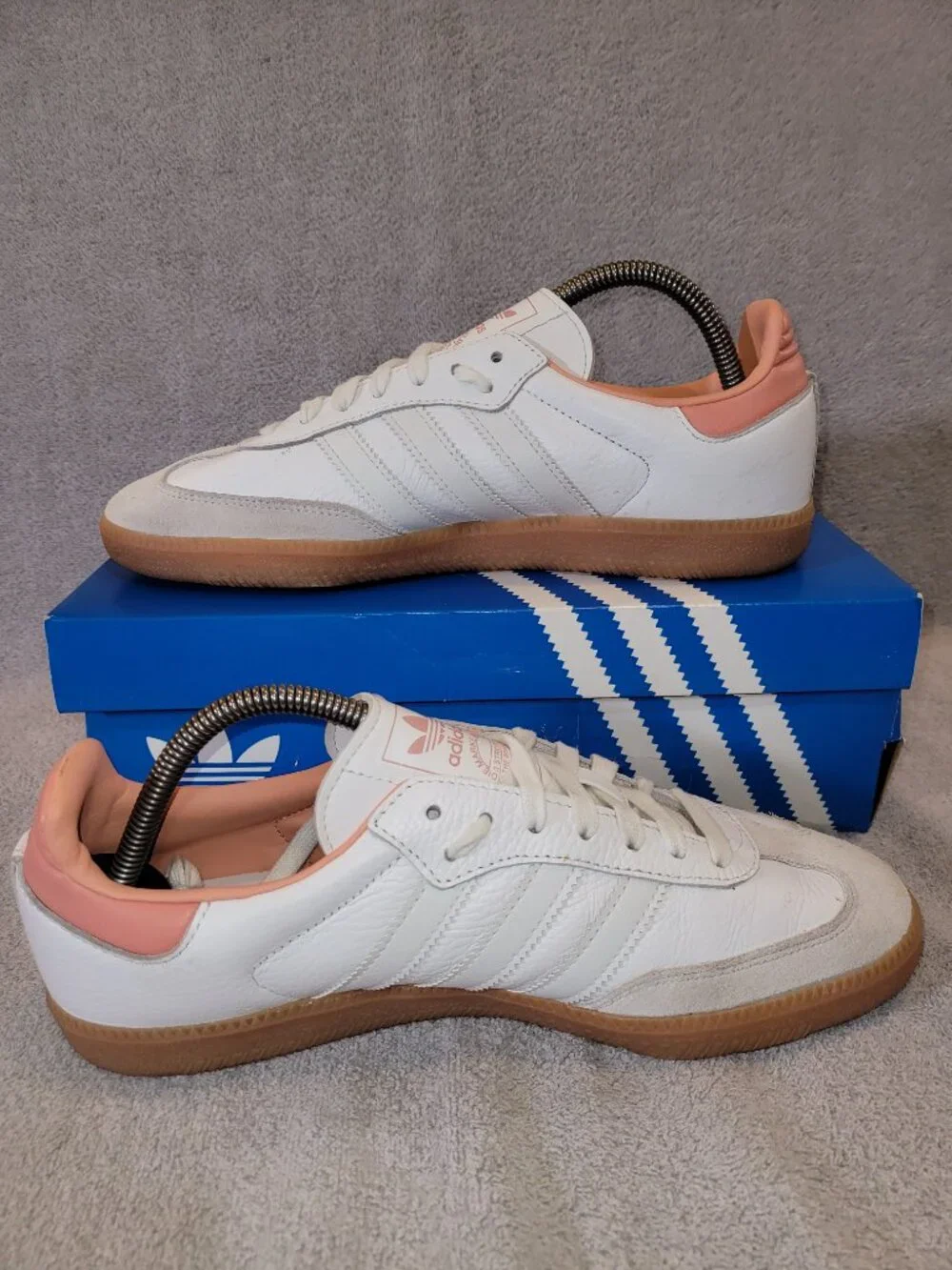 Adidas Samba OG Women's Size 9.5 White Wonder Clay Tan Sneakers IG5932 (#2236)